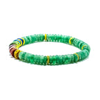 Chakra Green Aventurine Stretch Roundel Bracelets