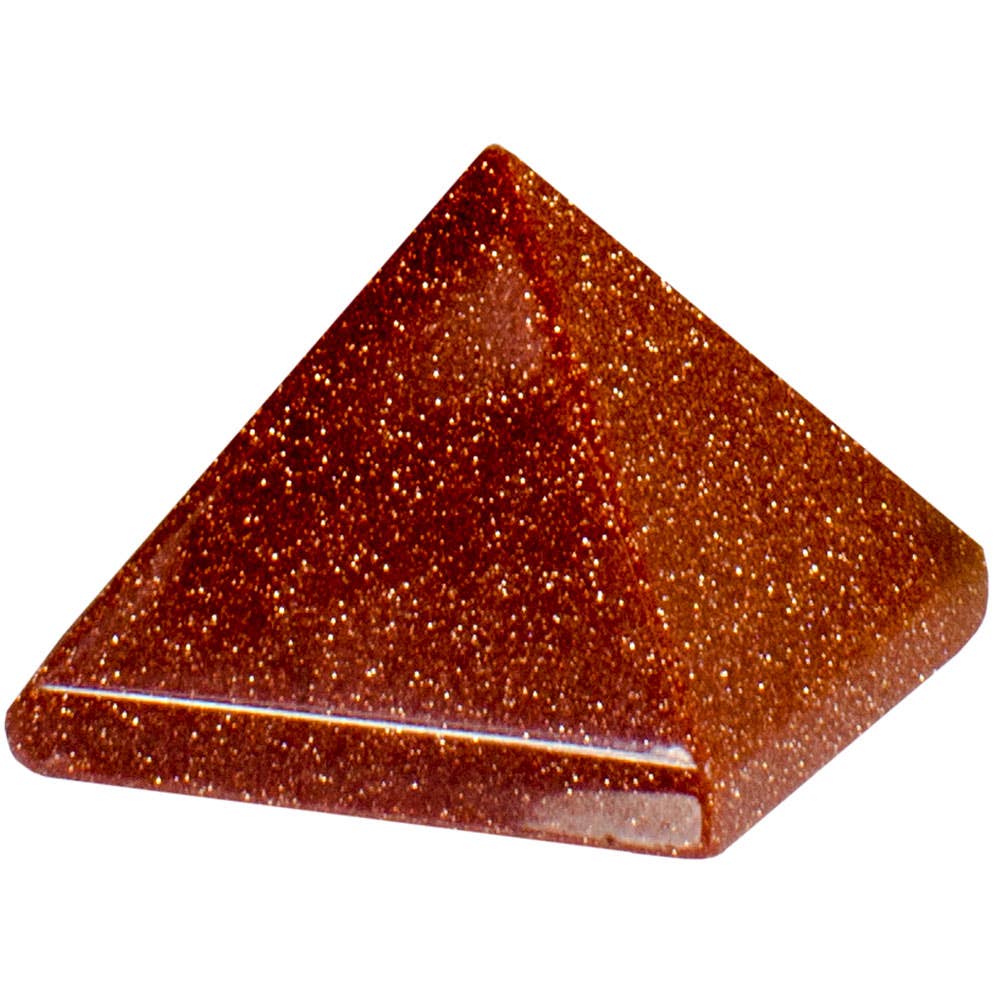 Gemstone Pyramid - Goldstone