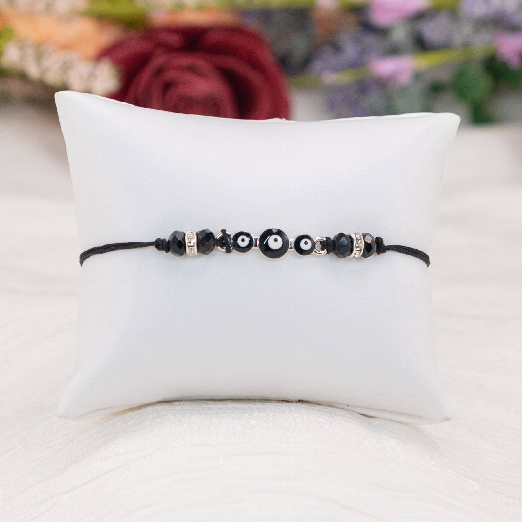 Evil Eye Knot Bracelet: Black
