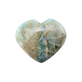 Aquamarine Palm Stones.: Heart