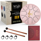6-Inch 8-Notes Steel Tongue Drum Rain Drum - Candy Pink