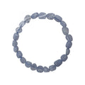 BRACELET - TUMBLED STONES AGATE, BLUE LACE (6-8 MM) 7.45-7.5