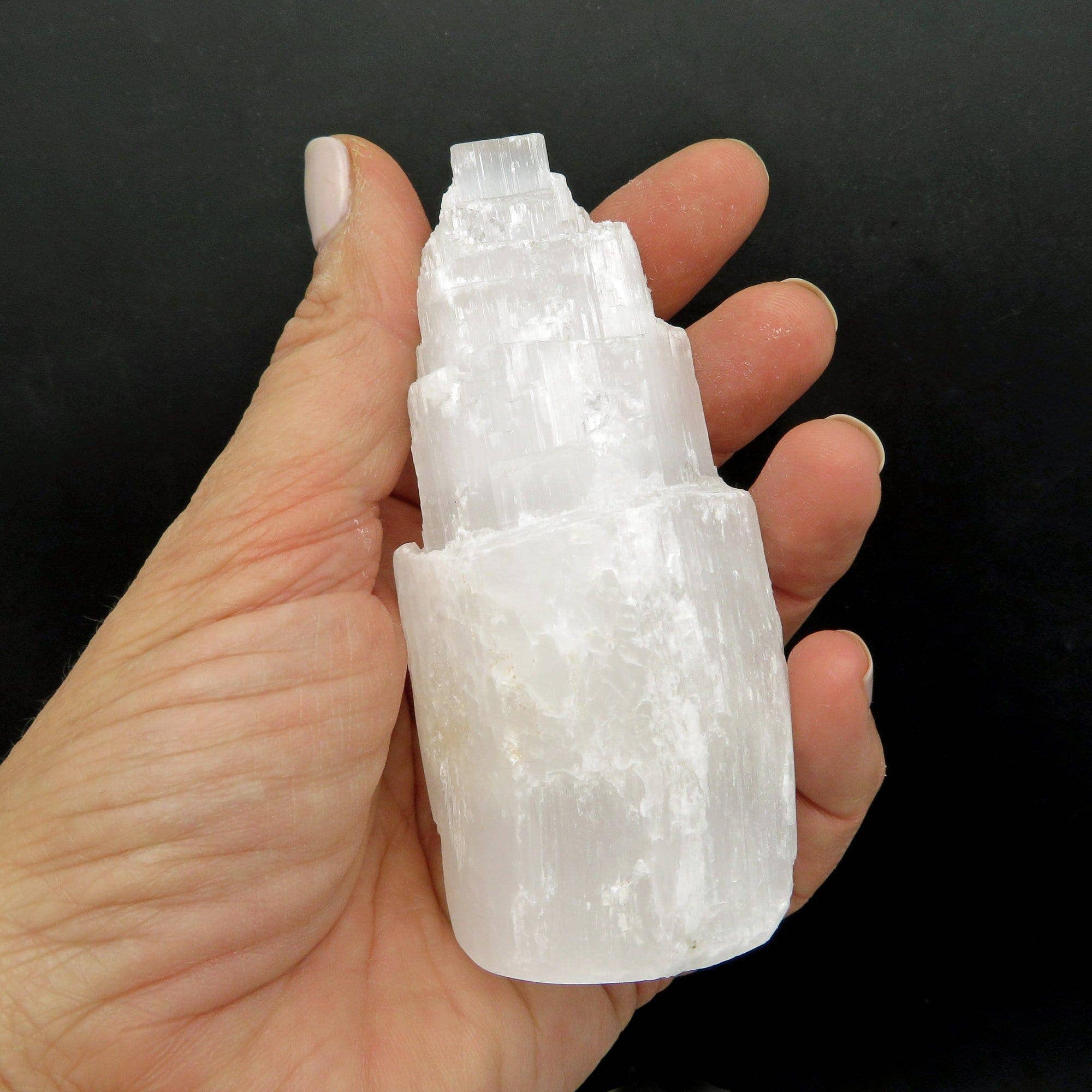Selenite Raw Crystal Tower (RK5): 4" (10cm)