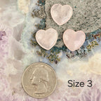 Rose Quartz Crystal Hearts - By Size : Size 2