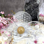 Acrylic Sphere Crystal Holder Moons - Flower of Life