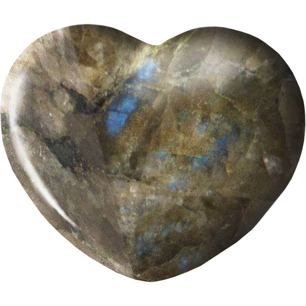 Puffed Gemstone Heart - Labradorite (Each)