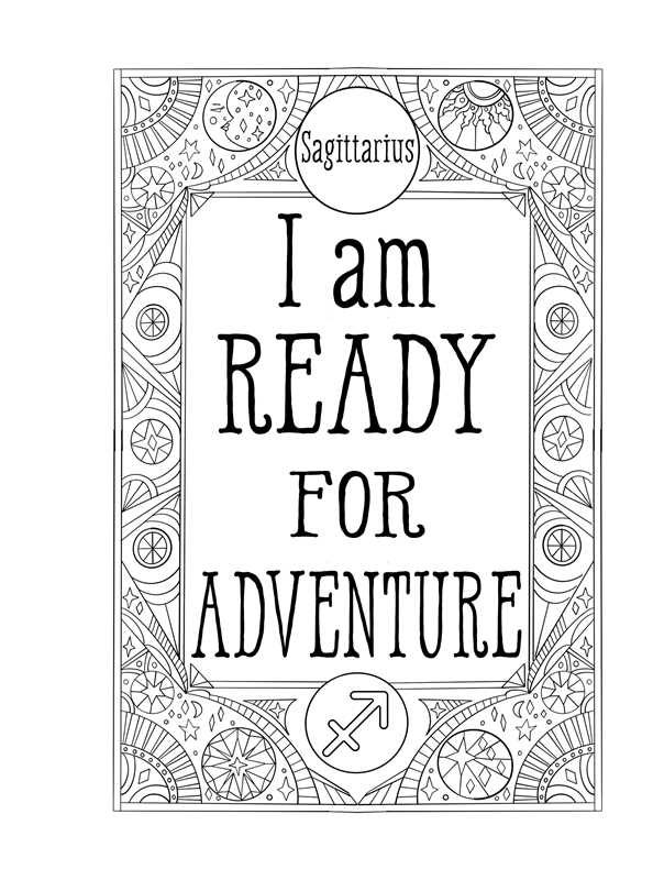 Sagittarius: Your Cosmic Coloring Book by Mecca Woods: Paperback 48 pages / English