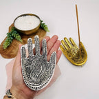 Crystal Hand Incense Holder - Silver or Gold -: Silver