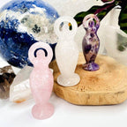 Crystal Gemstone Earth Goddess Stand - You Choose Stone: Crystal Quartz