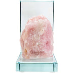 Glass L Shaped Bookends - Rose Quartz Rough (Set of 2): Rose Quartz