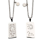 Zodiac Tarot Card & Astrology Necklace: Gold Plated / Leo