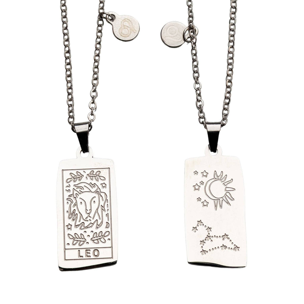 Zodiac Tarot Card & Astrology Necklace: Gold Plated / Libra