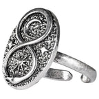 Snake, Sun & Moon Adjustable Ring