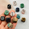 Crystal Gemstone Dice - YOU CHOOSE STONE -: Rose Quartz
