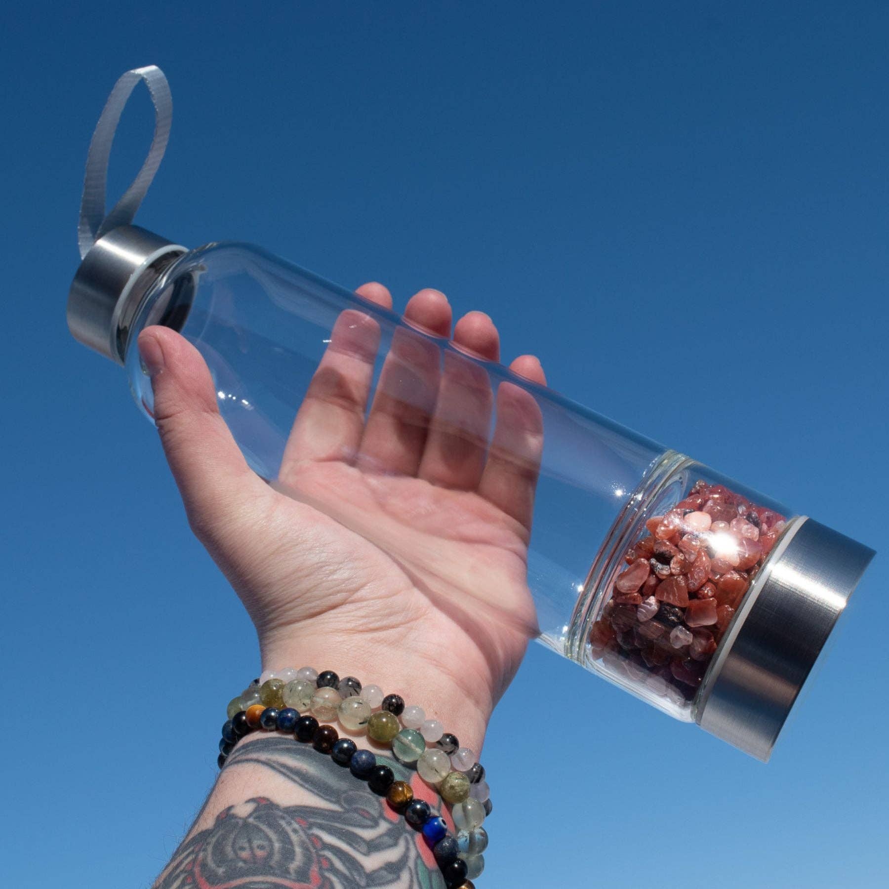 Crystal Water Bottle: Carnelian