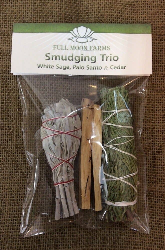 Smudging Trio - White Sage with Palo Santo and Cedar