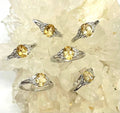 Citrine Ring White Bronze