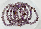 8mm Natural Super 7 Crystal Healing Stretch Bracelet 7.5"