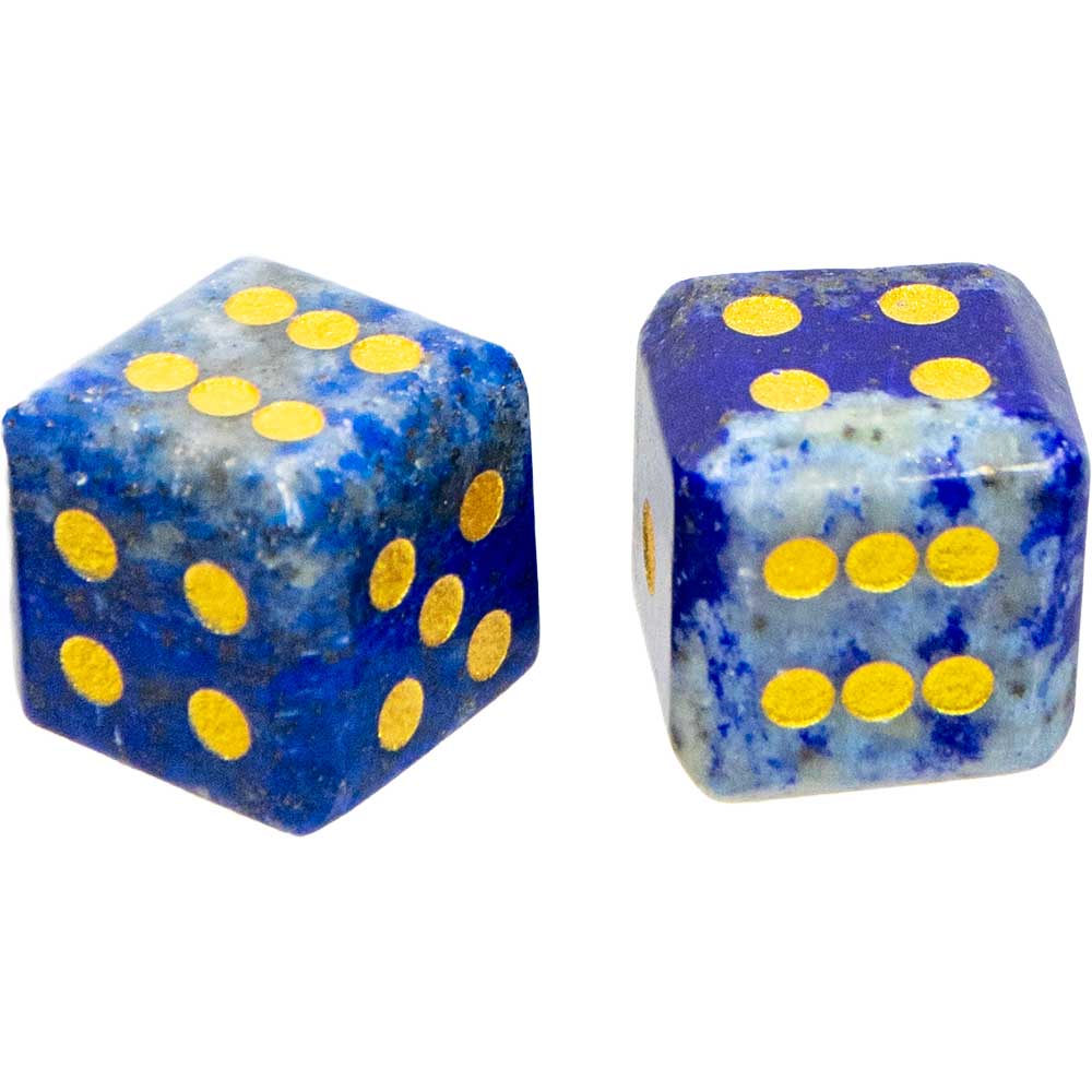 Gemstone Dice - Lapis (Pair): Lapis